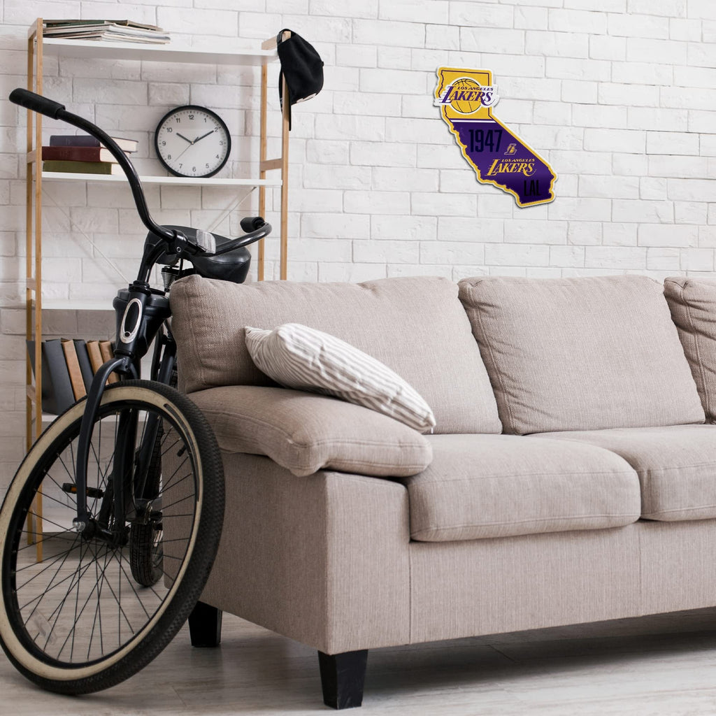 Los Angeles Lakers 18 Inch Pennant, State Design, Soft Felt