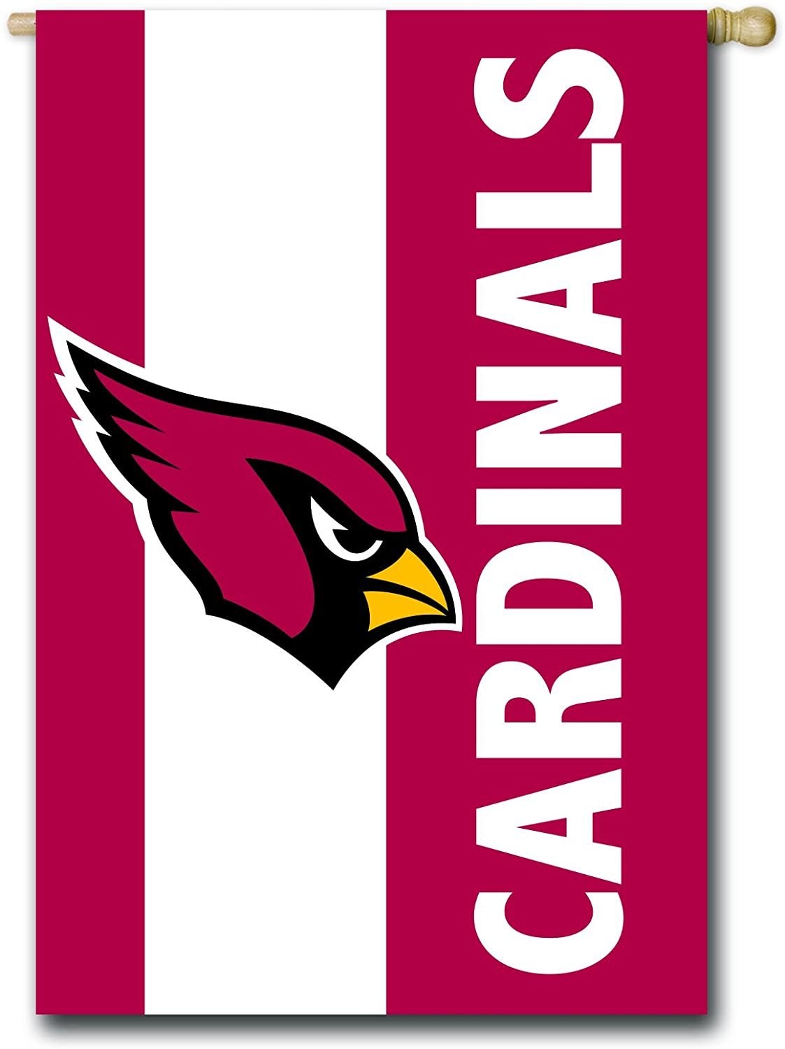 Arizona Cardinals Premium Double Sided Banner House Flag, Embellished Applique, 28x44 Inch