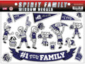 Texas Christian University Horned Frogs TCU Family Decals Sheet, 8x11 Inch