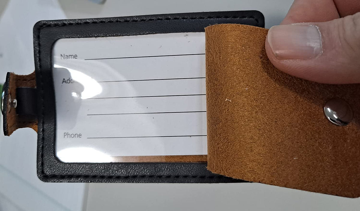 Tennessee Titans Luggage Bag Tag Laser Engraved Ultra Suede Includes ID Card