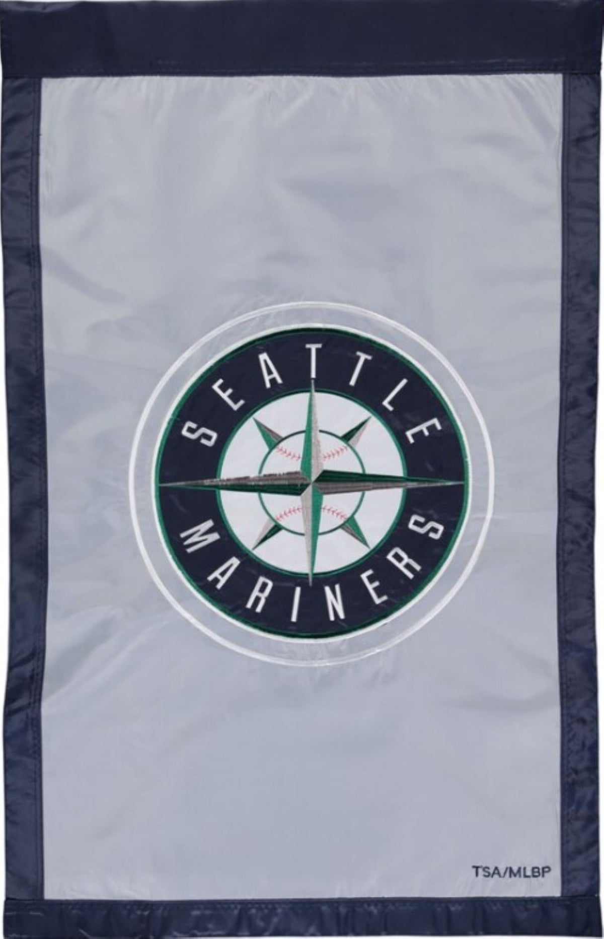 Seattle Mariners Premium Double Sided House Flag Banner, Applique Embroidered, 28x44 Inch