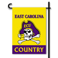East Carolina University Pirates Premium Double Sided Garden Flag, 13x18 Inch, Country Design, Display Pole Sold Separately