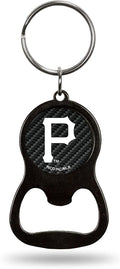 Pittsburgh Pirates Keychain Bottle Opener Carbon Fiber Design Metal Baseball