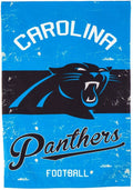 Carolina Panthers Premium Garden Flag Banner, Double Sided, Linen, Vintage Style, 13x18 Inch