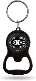 Montreal Canadiens Keychain Bottle Opener Carbon Fiber Design Metal Hockey